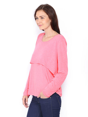 Sbuys Women Pink Top