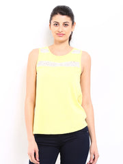 Sbuys Women Yellow Top