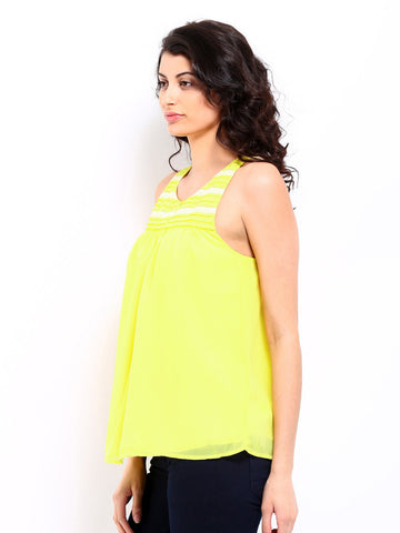 Sbuys Women Yellow Top