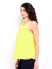 Sbuys Women Yellow Top