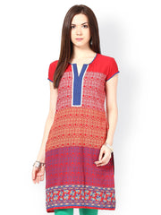 Seeya Women Red Printed Kurta