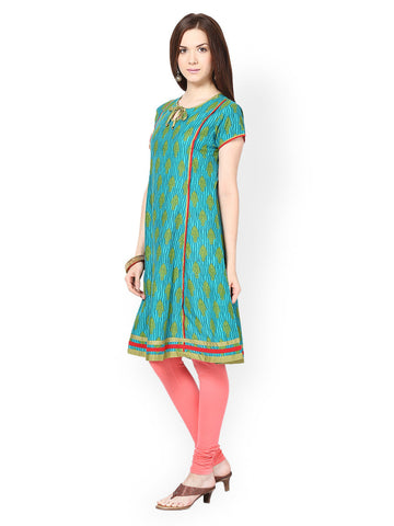 Seeya Women Green Printed Kurta