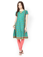 Seeya Women Green Printed Kurta