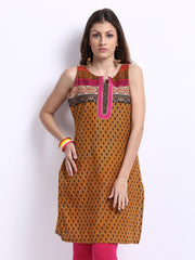 Shakumbhari Women Brown Printed Kurta