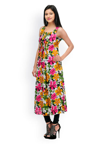 Shakumbhari Women Multicoloured Floral Print Kurta