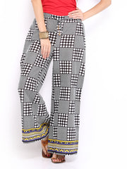 Shree Black &amp; White Printed Palazzo Pants