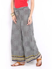 Shree Black &amp; White Printed Palazzo Pants