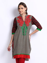 Shree Women Black Printed Kurta