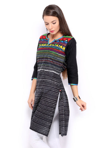 Shree Women Black Printed Kurta