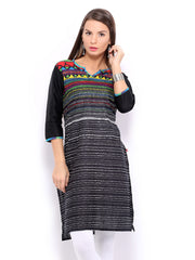 Shree Women Black Printed Kurta
