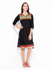 Shree Women Black Printed Kurta