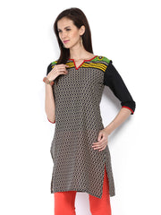Shree Women Black Printed Kurta