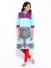 Shree Women Blue &amp; Purple Kurta