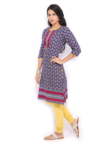 Shree Women Blue Printed Kurta