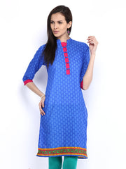 Shree Women Blue Printed Kurta