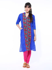 Shree Women Blue Printed Kurta