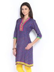 Shree Women Blue Printed Kurta