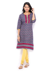 Shree Women Blue Printed Kurta