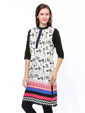 Shree Women Cream Coloured Kurta
