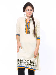 Shree Women Cream Coloured Kurta