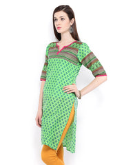 Shree Women Green Printed Kurta