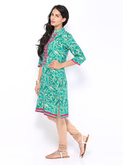 Shree Women Green Printed Kurta