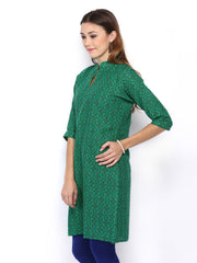 Shree Women Green Printed Kurta