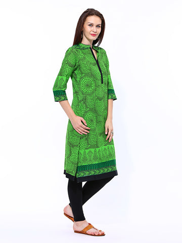 Shree Women Green Printed Kurta