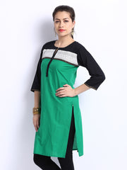 Shree Women Green Printed Kurta