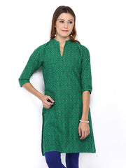 Shree Women Green Printed Kurta