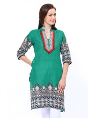 Shree Women Green Printed Kurta