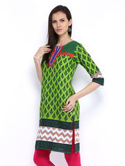 Shree Women Green Printed Kurta