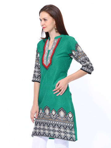 Shree Women Green Printed Kurta