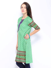 Shree Women Green Printed Kurta