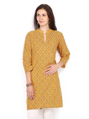 Shree Women Yellow Printed Kurta