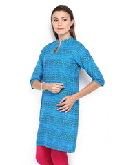 Shree Women Blue Printed Kurta
