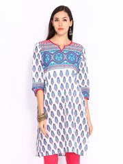 Shree Women White Printed Kurta