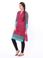 Shree Women Magenta Printed Kurta