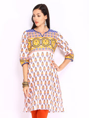 Shree Women White Printed Kurta