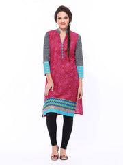 Shree Women Magenta Printed Kurta