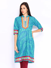 Shree Women Blue Printed Kurta