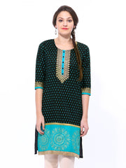 Shree Women Black Printed Kurta