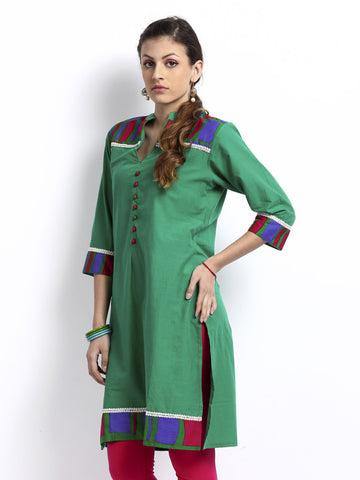 Shree Women Green Printed Kurta