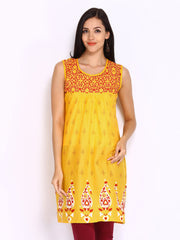 Shree Women Yellow Printed Kurta