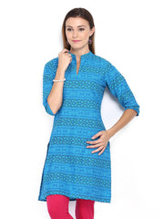 Shree Women Blue Printed Kurta