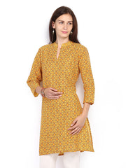 Shree Women Yellow Printed Kurta