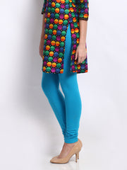 Shree Women Turquoise Blue Leggings