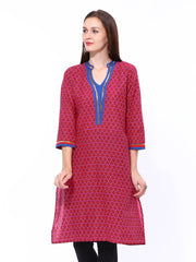 Shree Women Magenta Printed Kurta