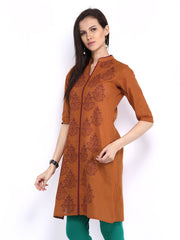 Shree Women Mustard Brown Kurta