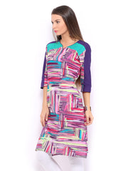 Shree Women Pink &amp; Purple Printed Kurta